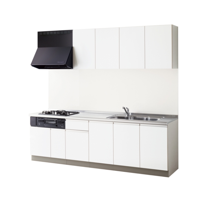 【クリナップ】システムキッチン ラクエラ I型2100 開き扉プラン